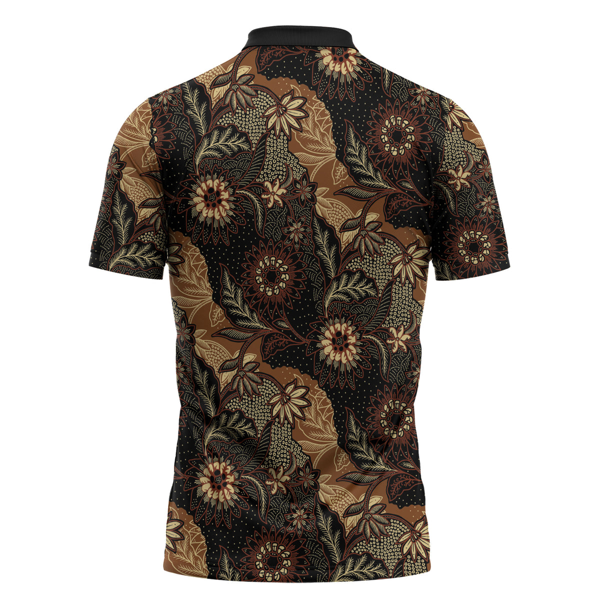 Batik Pedalaman Semen Lereng Style Zipper Polo Shirt Indonesian Traditional Pattern LT01 - Polynesian Pride