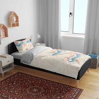 Beige Hawaii Lei Seashells Starfish Bedding Set Sandy Sylized - Polynesian Pride