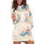 Beige Hawaii Lei Seashells Starfish Hoodie Dress Sandy Sylized - Polynesian Pride