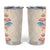 Beige Hawaii Lei Seashells Starfish Tumbler Cup Sandy Sylized - Polynesian Pride