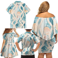 Hawaii Lei Seashells Starfish Family Matching Off Shoulder Short Dress and Hawaiian Shirt Fresh Summer Vibe LT01 - Polynesian Pride