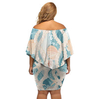 Hawaii Lei Seashells Starfish Family Matching Off Shoulder Short Dress and Hawaiian Shirt Fresh Summer Vibe LT01 - Polynesian Pride