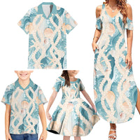 Hawaii Lei Seashells Starfish Family Matching Summer Maxi Dress and Hawaiian Shirt Fresh Summer Vibe LT01 - Polynesian Pride