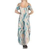 Hawaii Lei Seashells Starfish Family Matching Summer Maxi Dress and Hawaiian Shirt Fresh Summer Vibe LT01 - Polynesian Pride