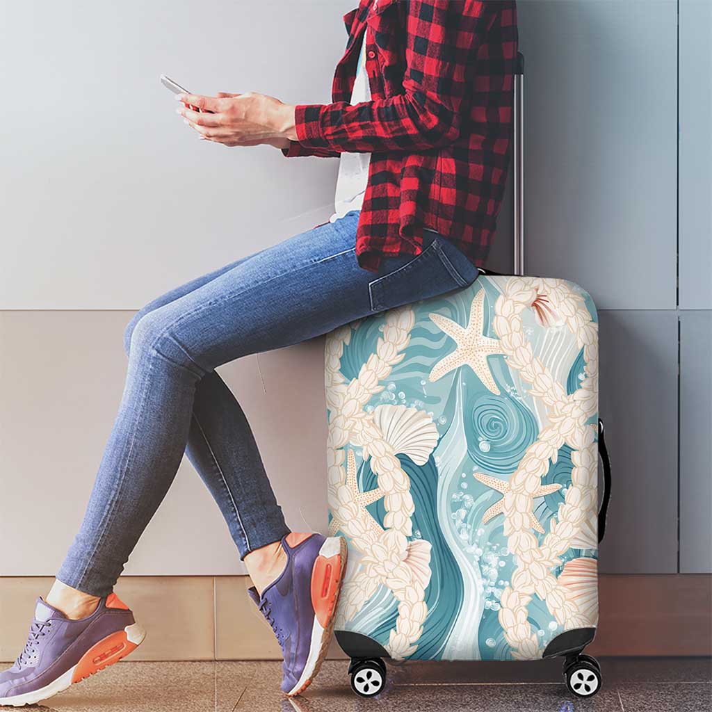 Hawaii Lei Seashells Starfish Luggage Cover Fresh Summer Vibe - Polynesian Pride