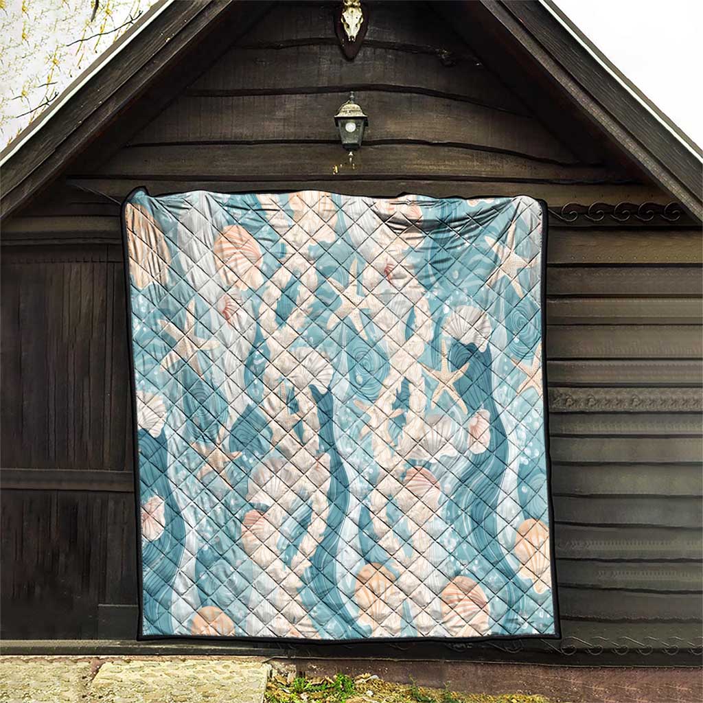 Hawaii Lei Seashells Starfish Quilt Fresh Summer Vibe - Polynesian Pride