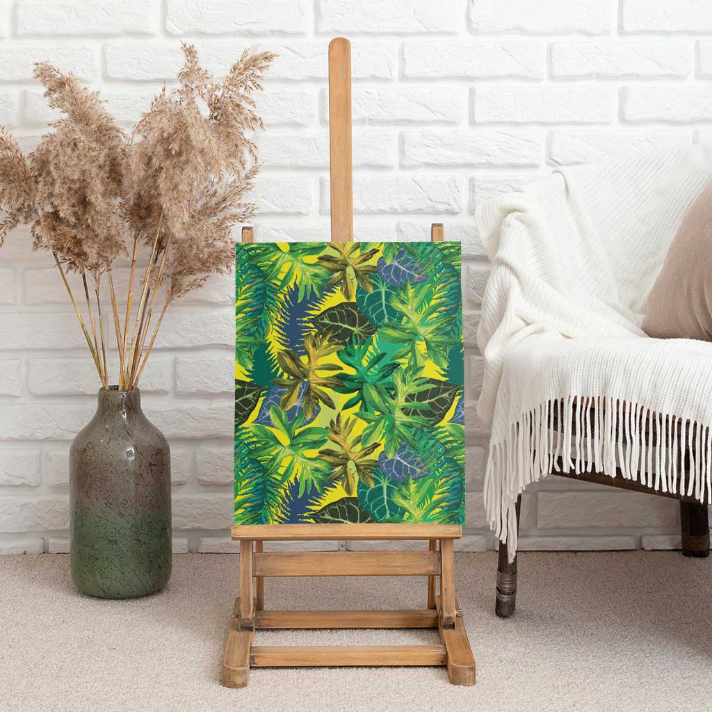 Hawaii Summer Tropical Leaves Canvas Wall Art - Polynesian Pride