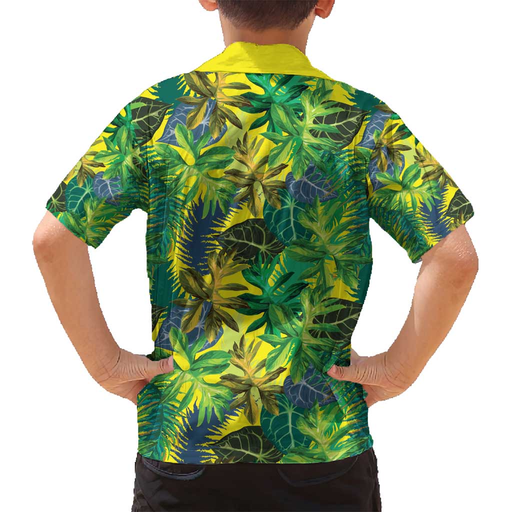 Hawaii Summer Tropical Leaves Family Matching Long Sleeve Bodycon Dress and Hawaiian Shirt LT01 - Polynesian Pride