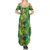 Hawaii Summer Tropical Leaves Family Matching Summer Maxi Dress and Hawaiian Shirt LT01 - Polynesian Pride
