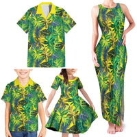Hawaii Summer Tropical Leaves Family Matching Tank Maxi Dress and Hawaiian Shirt LT01 - Polynesian Pride