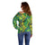 Hawaii Summer Tropical Leaves Off Shoulder Sweater - Polynesian Pride