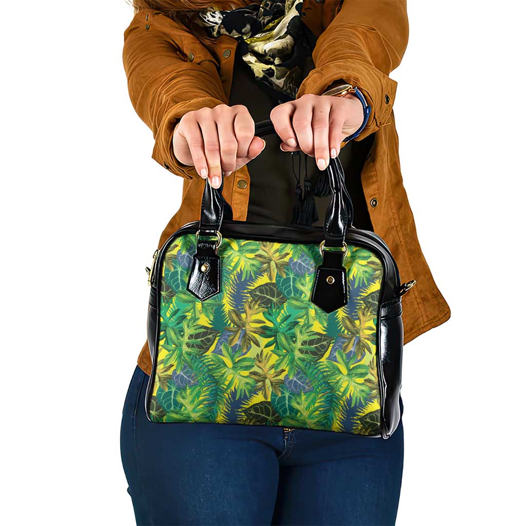 Hawaii Summer Tropical Leaves Shoulder Handbag - Polynesian Pride
