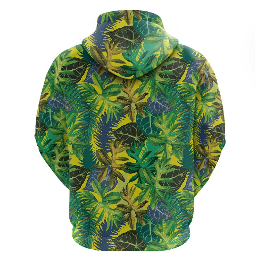 Hawaii Summer Tropical Leaves Zip Hoodie LT01 - Polynesian Pride
