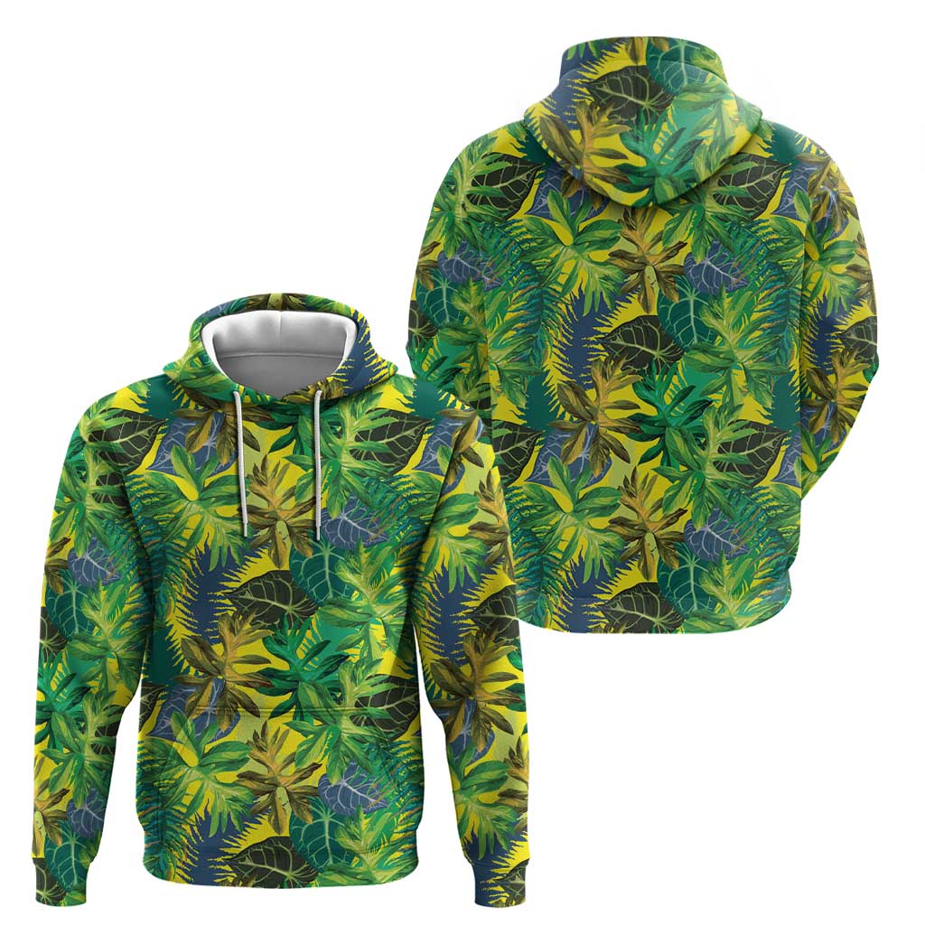 Hawaii Summer Tropical Leaves Zip Hoodie LT01 - Polynesian Pride
