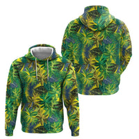 Hawaii Summer Tropical Leaves Zip Hoodie LT01 - Polynesian Pride