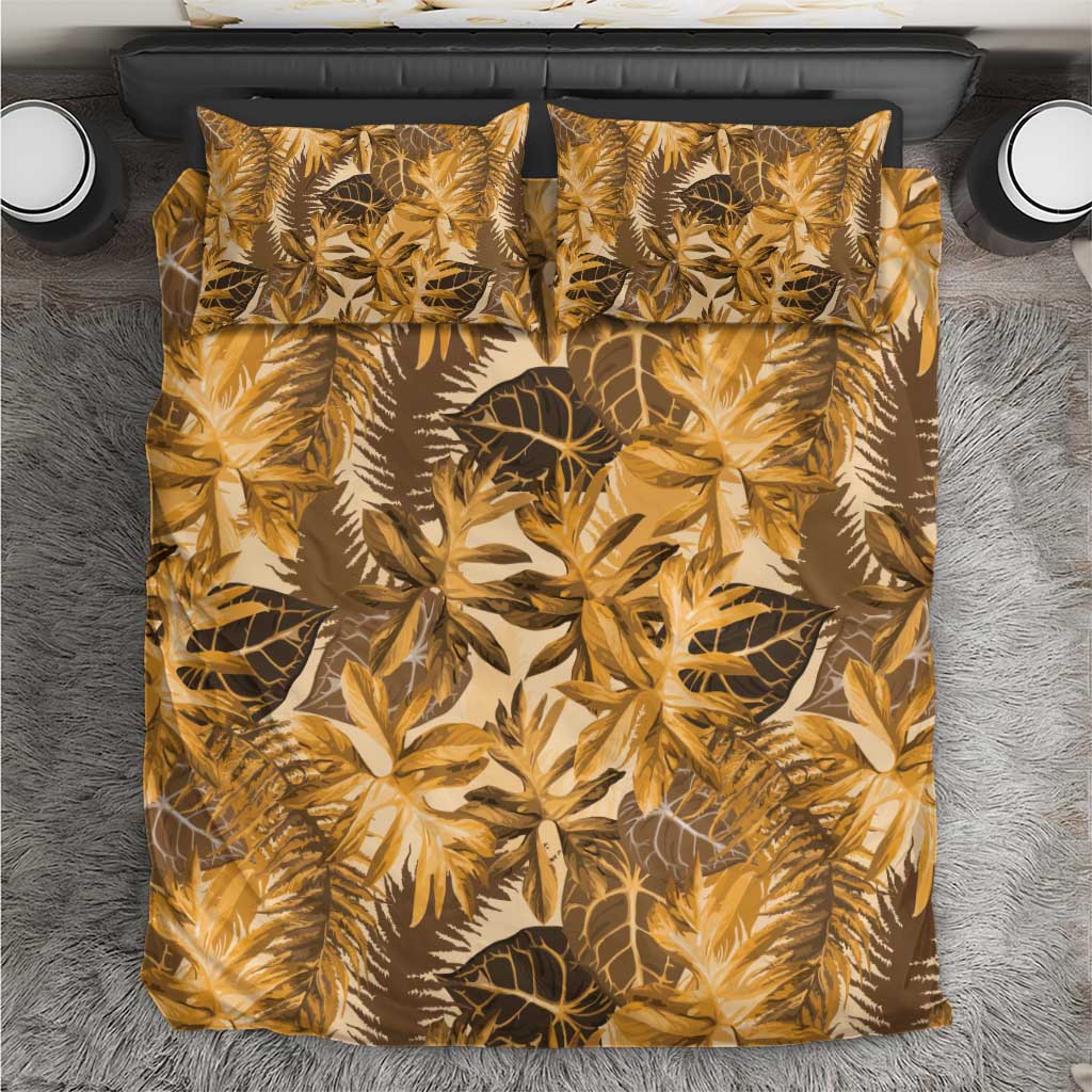 Hawaii Gold Tropical Leaves Bedding Set - Polynesian Pride