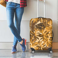 Hawaii Gold Tropical Leaves Luggage Cover - Polynesian Pride