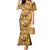 Hawaii Gold Tropical Leaves Mermaid Dress - Polynesian Pride