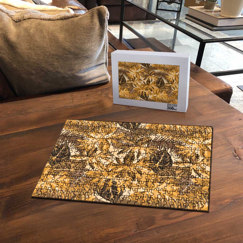 Hawaii Gold Tropical Leaves Puzzle - Polynesian Pride
