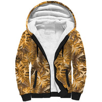 Hawaii Gold Tropical Leaves Sherpa Hoodie LT01 Unisex Gold - Polynesian Pride