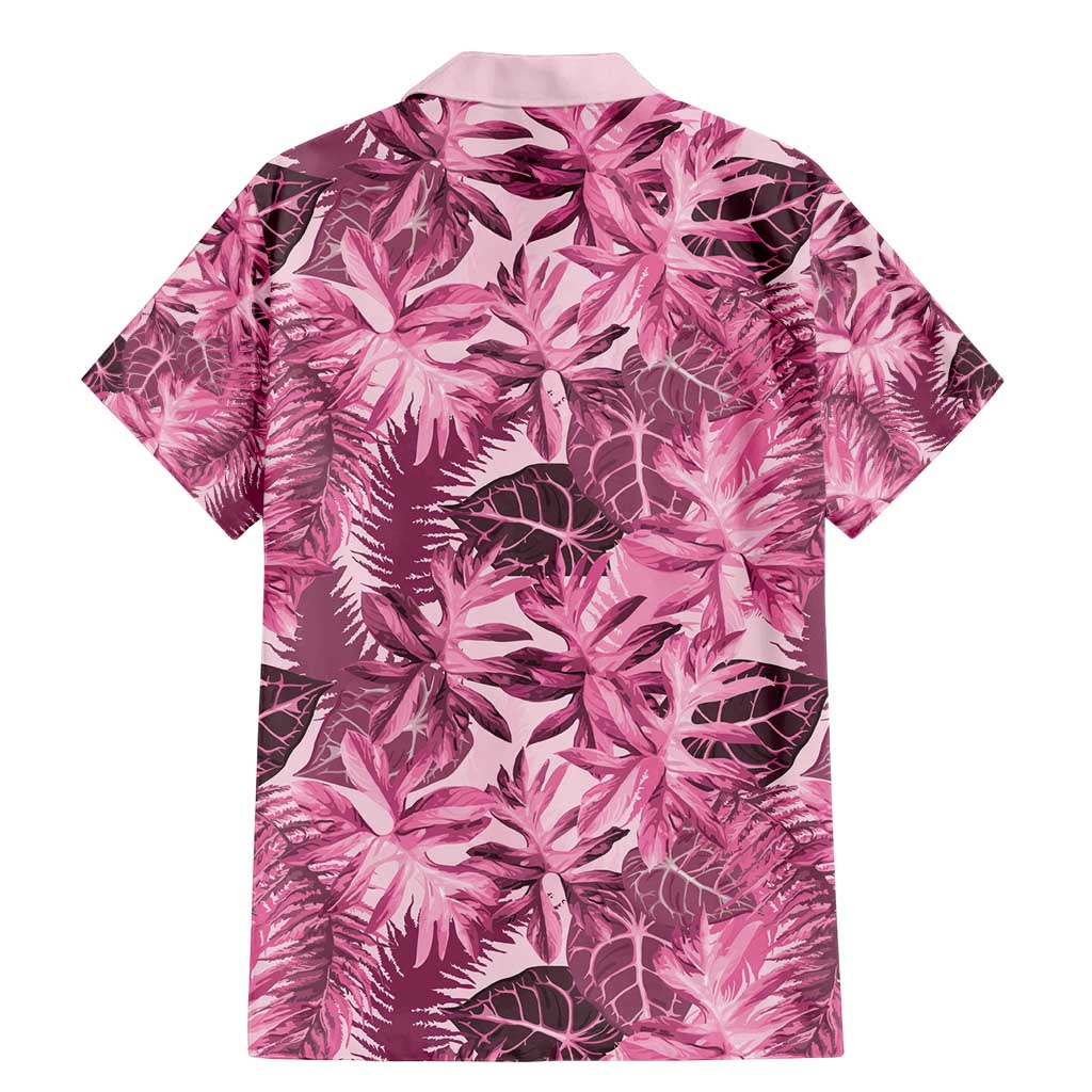 Hawaii Pink Tropical Leaves Family Matching Mermaid Dress and Hawaiian Shirt LT01 - Polynesian Pride