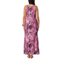 Hawaii Pink Tropical Leaves Family Matching Tank Maxi Dress and Hawaiian Shirt LT01 - Polynesian Pride