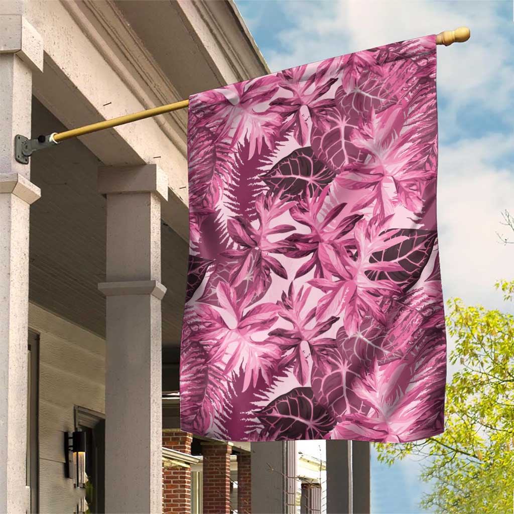 Hawaii Pink Tropical Leaves Garden Flag LT01 House Flag Pink - Polynesian Pride