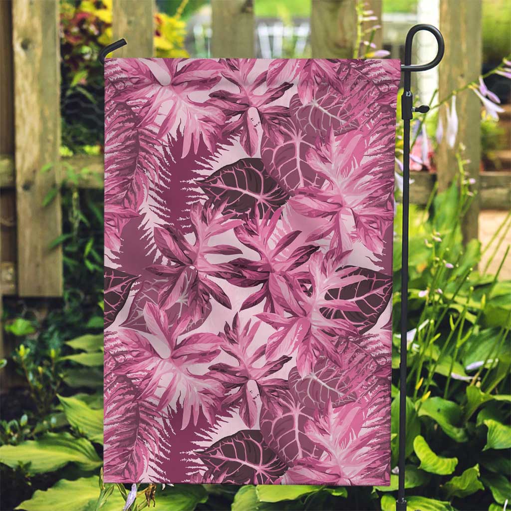 Hawaii Pink Tropical Leaves Garden Flag LT01 Garden Flag Pink - Polynesian Pride