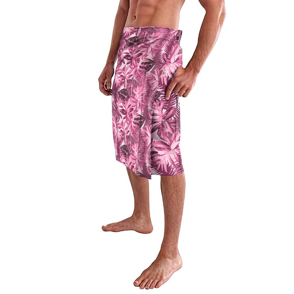 Hawaii Pink Tropical Leaves Lavalava - Polynesian Pride