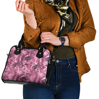 Hawaii Pink Tropical Leaves Shoulder Handbag - Polynesian Pride