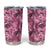Hawaii Pink Tropical Leaves Tumbler Cup - Polynesian Pride