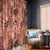 Hawaii Red Brown Tropical Leaves Window Curtain - Polynesian Pride