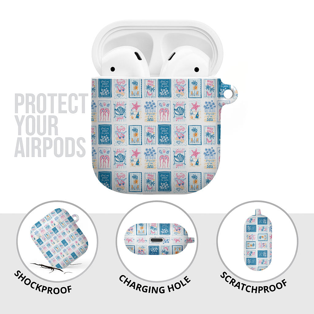Hawaii Coastal Summer Postcard AirPods Case LT01 - Polynesian Pride