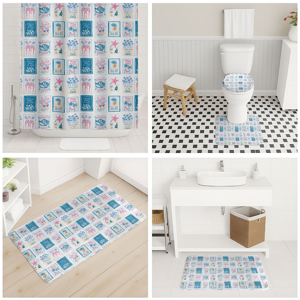 Hawaii Coastal Summer Postcard Bathroom Set LT01 - Polynesian Pride