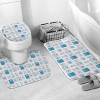 Hawaii Coastal Summer Postcard Bathroom Set LT01 Mat Set Only (3 pcs) One Size Multicolor - Polynesian Pride