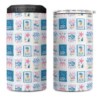 Hawaii Coastal Summer Postcard 4 in 1 Can Cooler Tumbler LT01 One Size: 16 oz Multicolor - Polynesian Pride