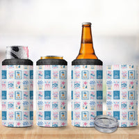 Hawaii Coastal Summer Postcard 4 in 1 Can Cooler Tumbler LT01 - Polynesian Pride