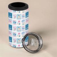 Hawaii Coastal Summer Postcard 4 in 1 Can Cooler Tumbler LT01 - Polynesian Pride