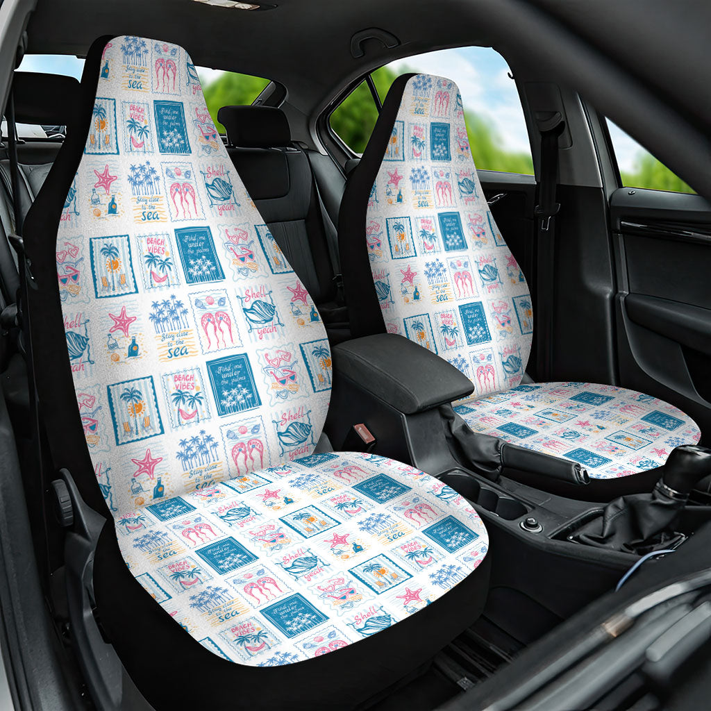 Hawaii Coastal Summer Postcard Car Seat Cover LT01 One Size Multicolor - Polynesian Pride