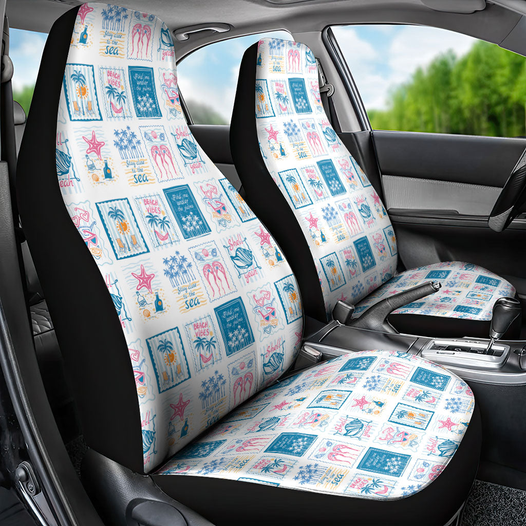 Hawaii Coastal Summer Postcard Car Seat Cover LT01 - Polynesian Pride