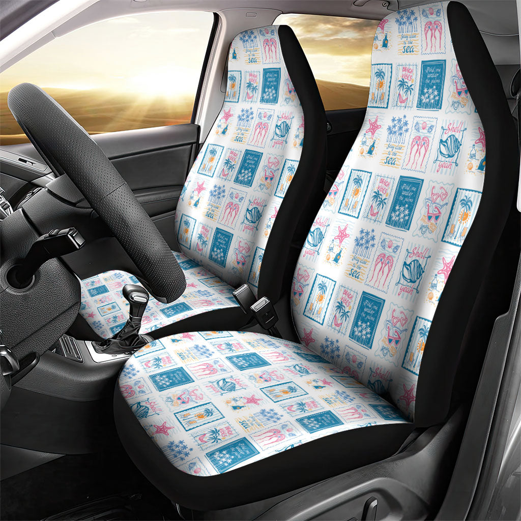 Hawaii Coastal Summer Postcard Car Seat Cover LT01 - Polynesian Pride