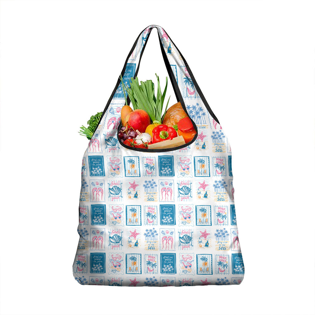 Hawaii Coastal Summer Postcard Grocery Bag LT01 1-pack One Size Multicolor - Polynesian Pride
