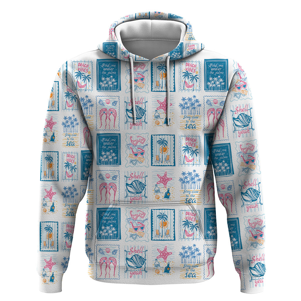 Hawaii Coastal Summer Postcard Hoodie LT01 Pullover Hoodie Multicolor - Polynesian Pride