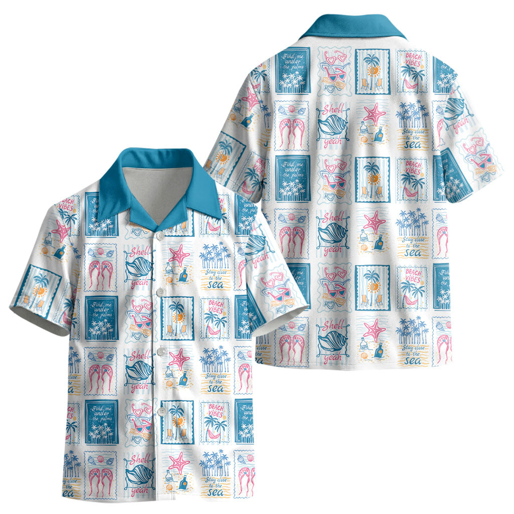 Hawaii Coastal Summer Postcard Kid Hawaiian Shirt LT01 - Polynesian Pride