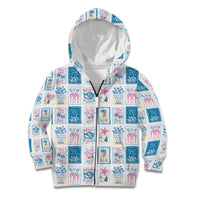 Hawaii Coastal Summer Postcard Kid Hoodie LT01 Zip Hoodie Multicolor - Polynesian Pride
