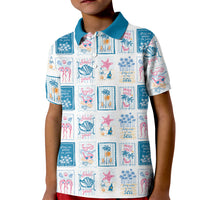 Hawaii Coastal Summer Postcard Kid Polo Shirt LT01 Kid Multicolor - Polynesian Pride