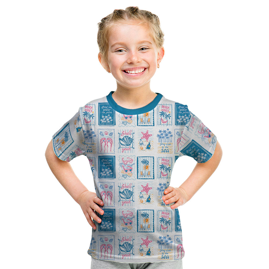 Hawaii Coastal Summer Postcard Kid T Shirt LT01 Multicolor - Polynesian Pride