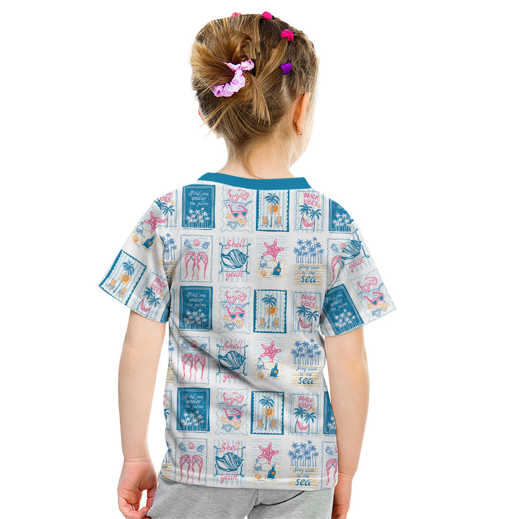 Hawaii Coastal Summer Postcard Kid T Shirt LT01 - Polynesian Pride