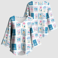 Hawaii Coastal Summer Postcard Kimono Sleeve Blouse LT01 - Polynesian Pride