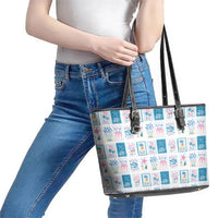 Hawaii Coastal Summer Postcard Leather Tote Bag LT01 - Polynesian Pride